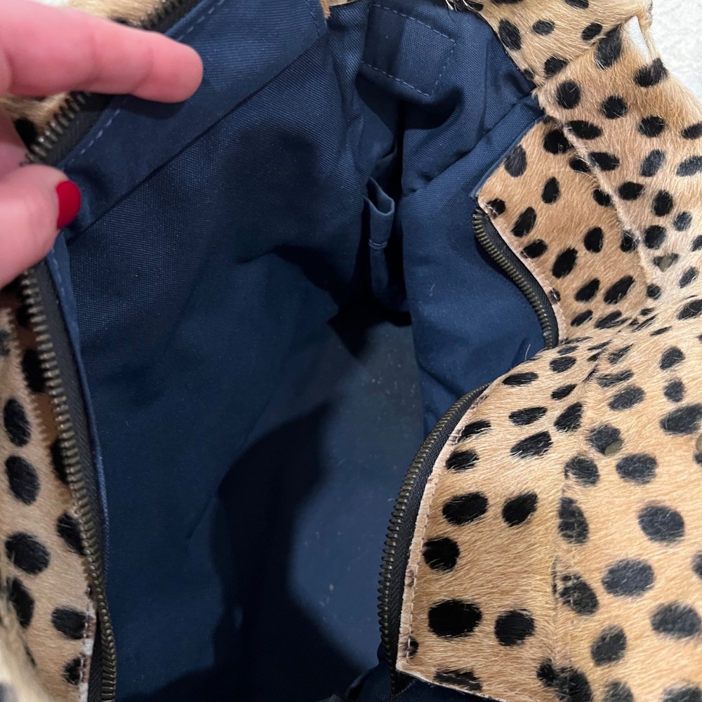 Parker Thatch Leopard Print Tote in Tan and Black - Picture 5 of 10